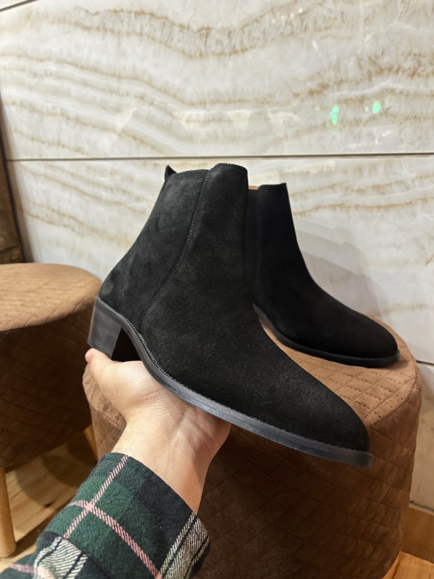 Premium Suede Boots / Cuban Heel