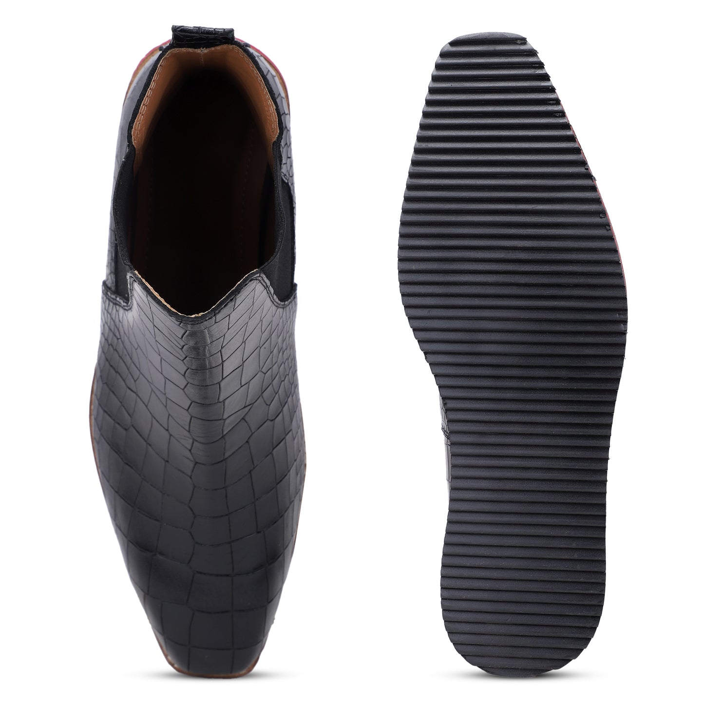 Italian Croco Leather Boots - EVA Sole