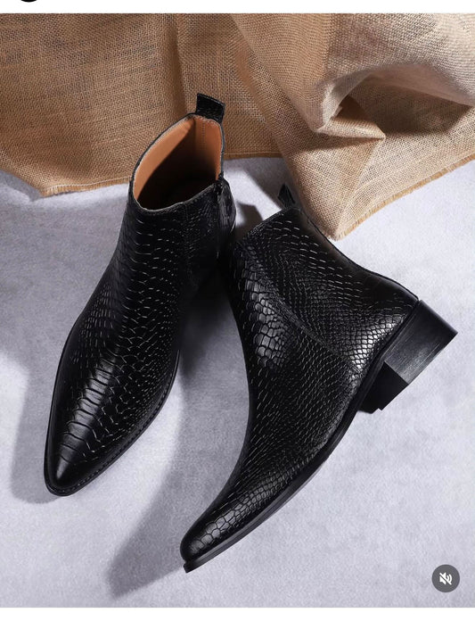 Conda Leather Boots / Pointed Toe