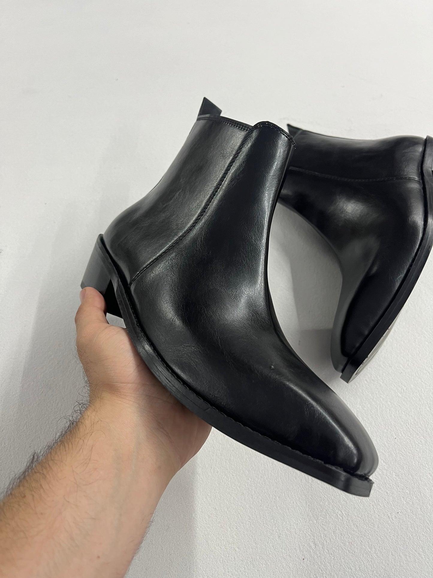 Classic Italian cut leather boots