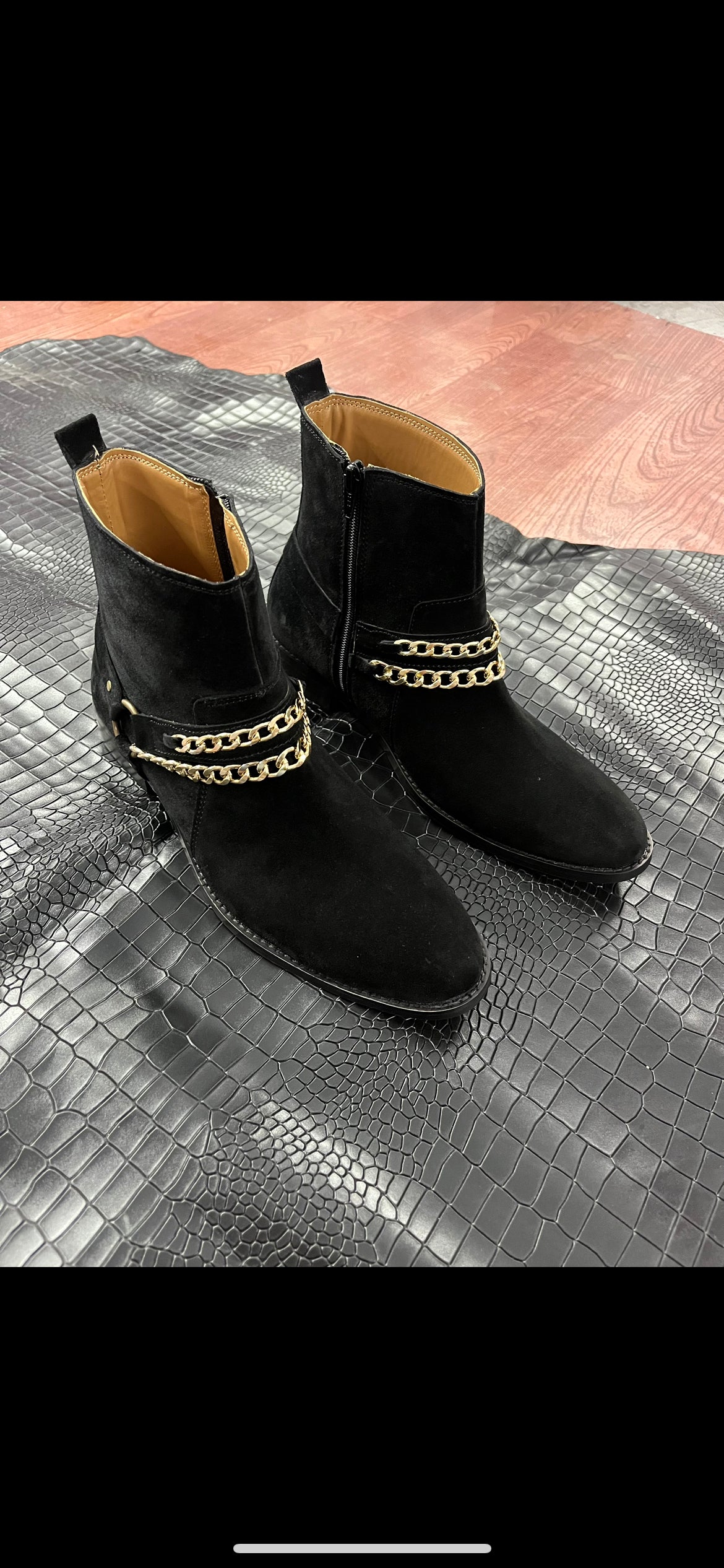 PREMIUM HARNESS DOUBLE CHAIN BOOTS