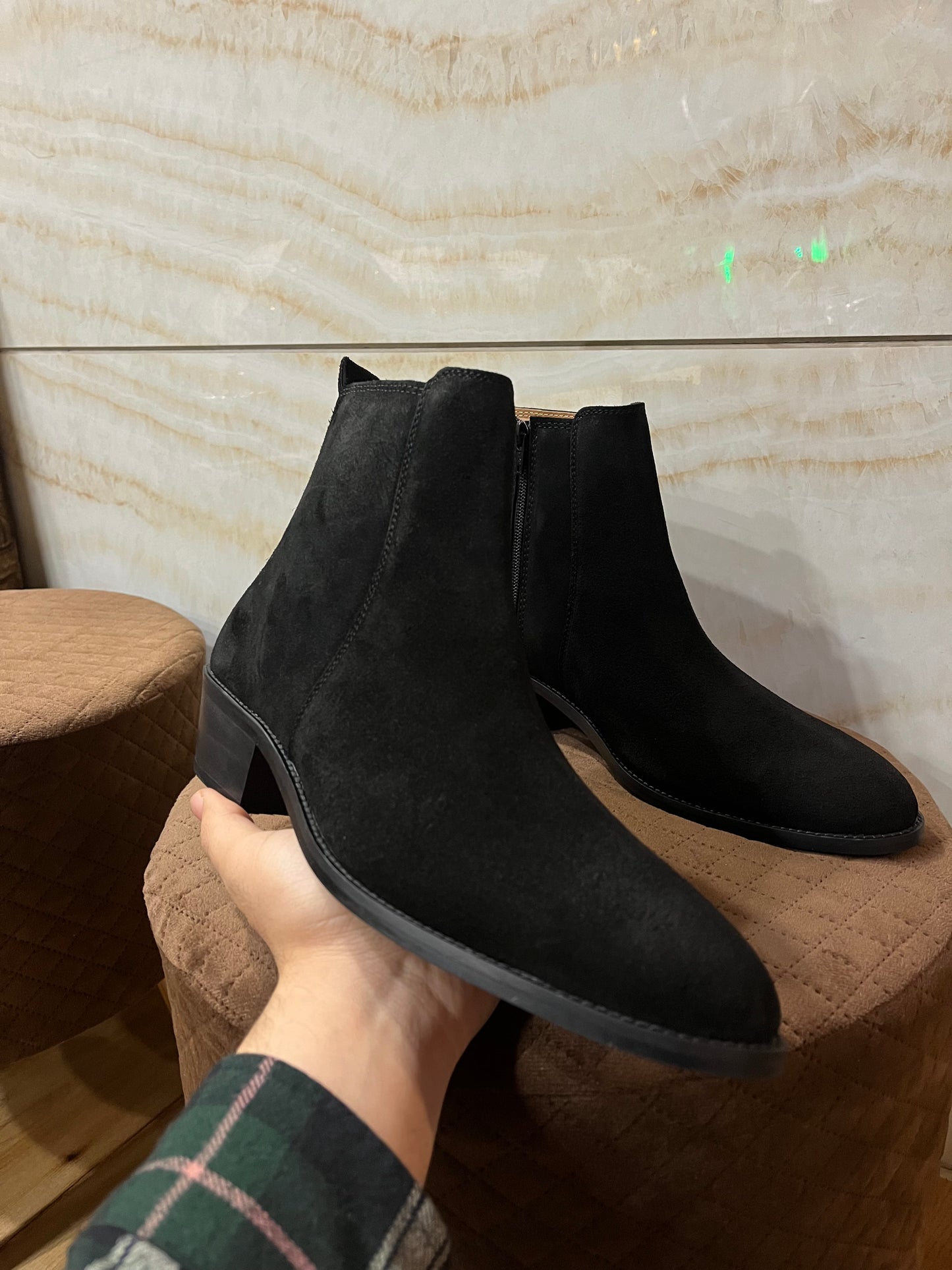 Premium Suede Boots / Cuban Heel