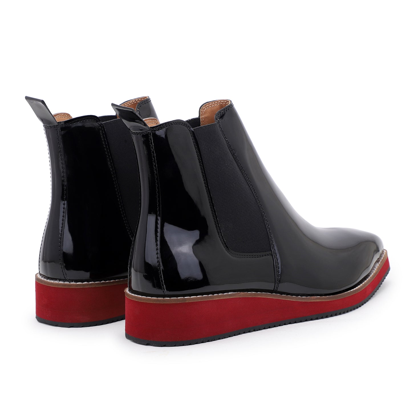 Italian Cut Patent Boots - EVA Sole