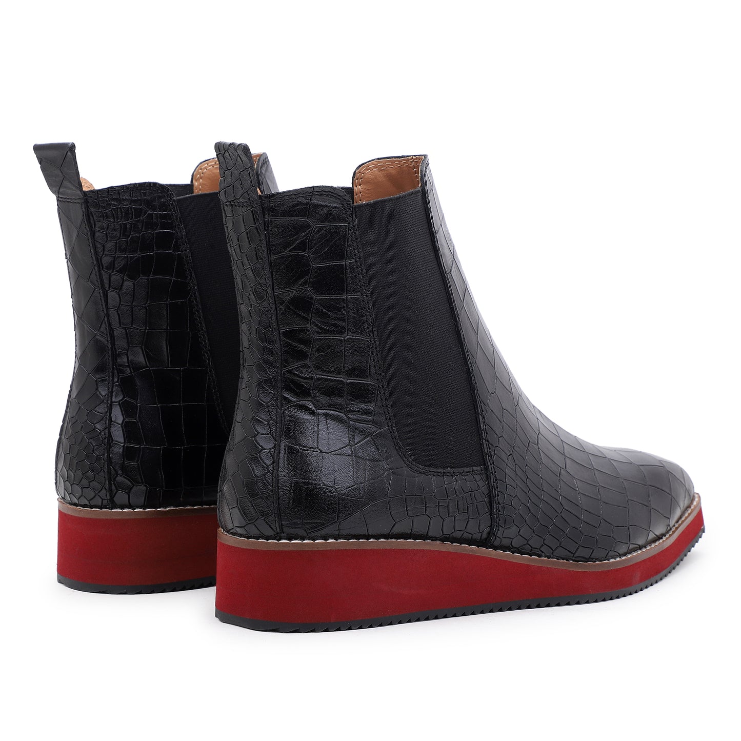 Italian Croco Leather Boots - EVA Sole