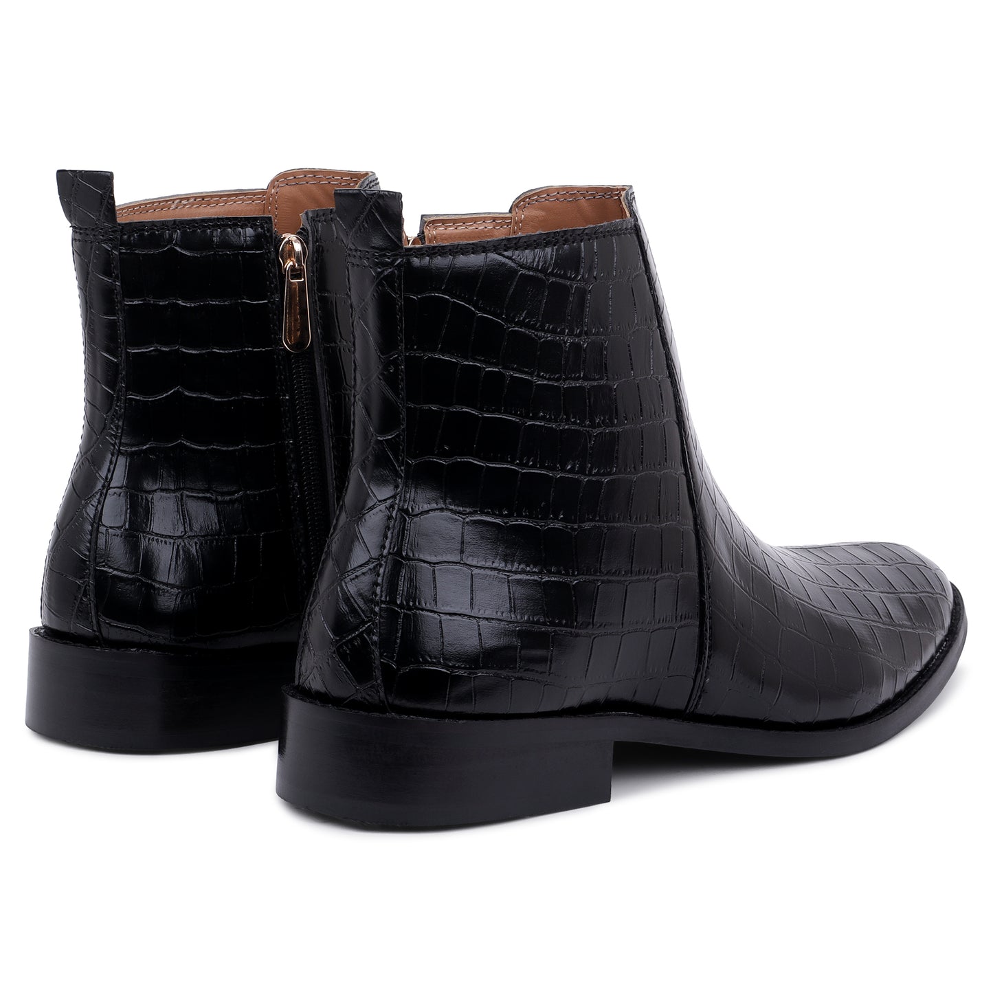 Premium Croco Boots / Zip Fastening