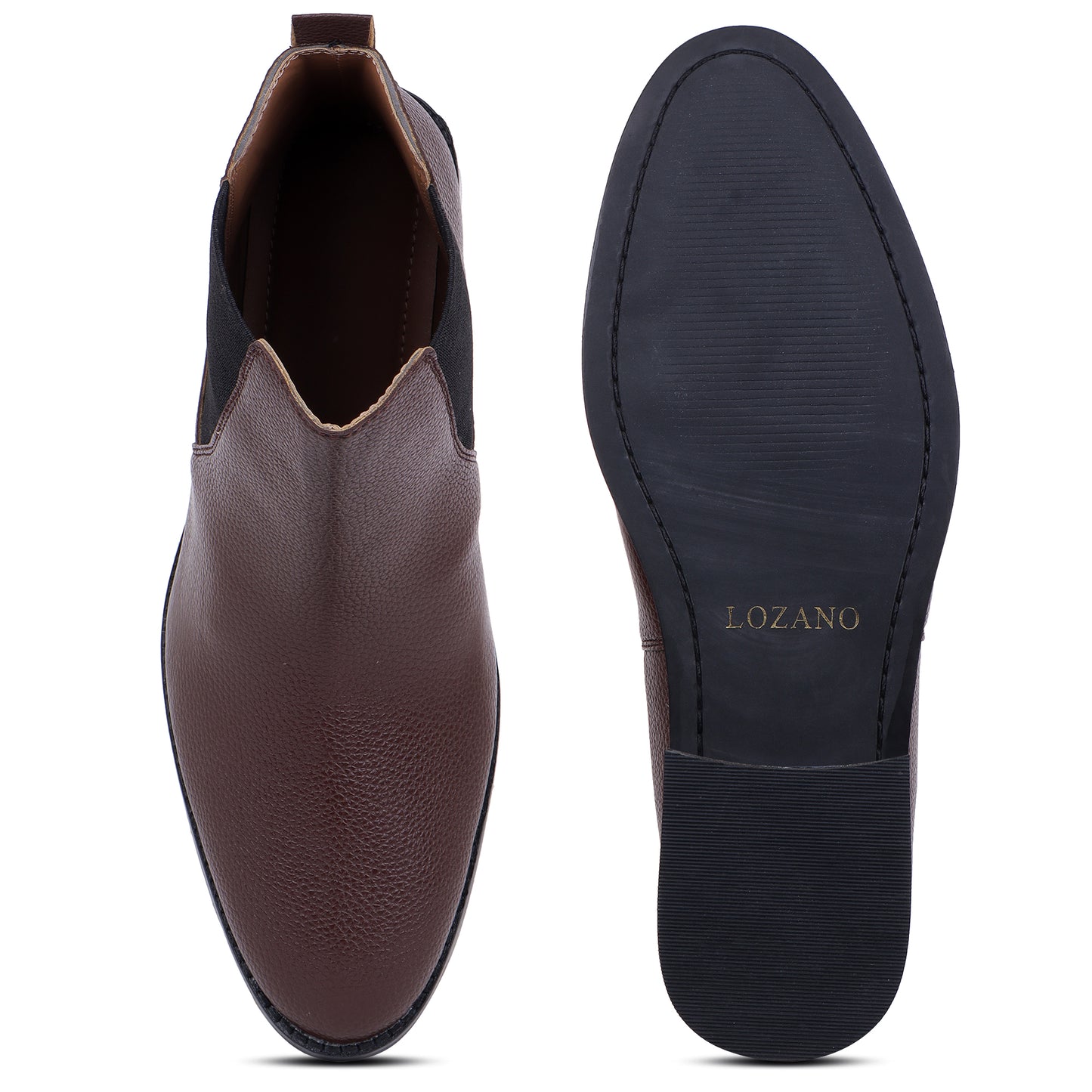 Carlo Boots in Milled Leather - Brown