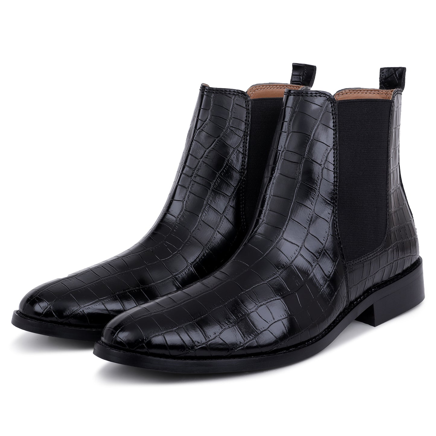 Premium Croco Boots - Black