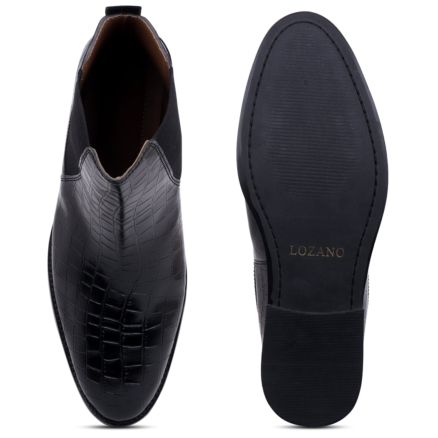 Premium Croco Boots - Black