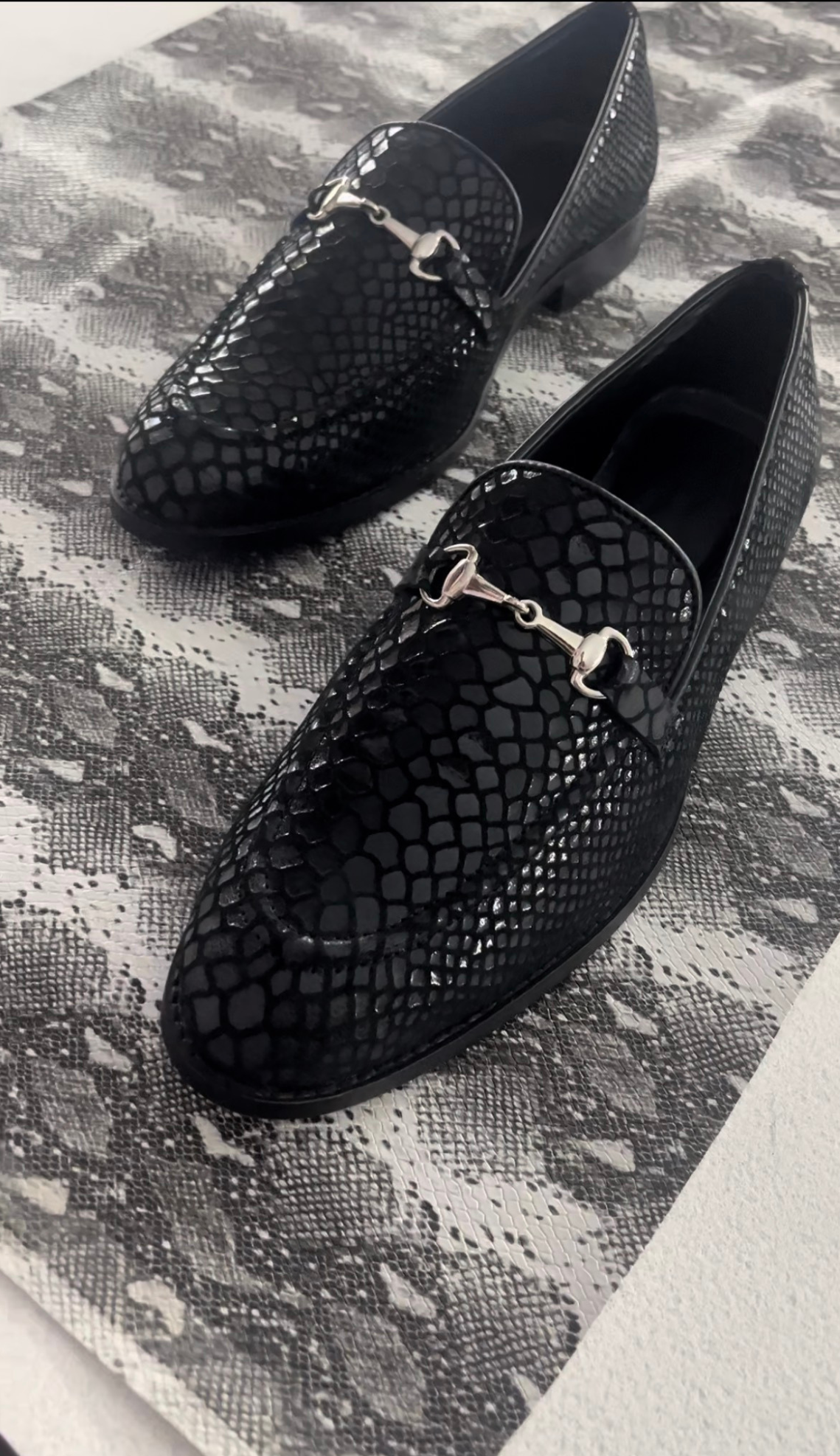 Premium Snake Foil Slip Ons
