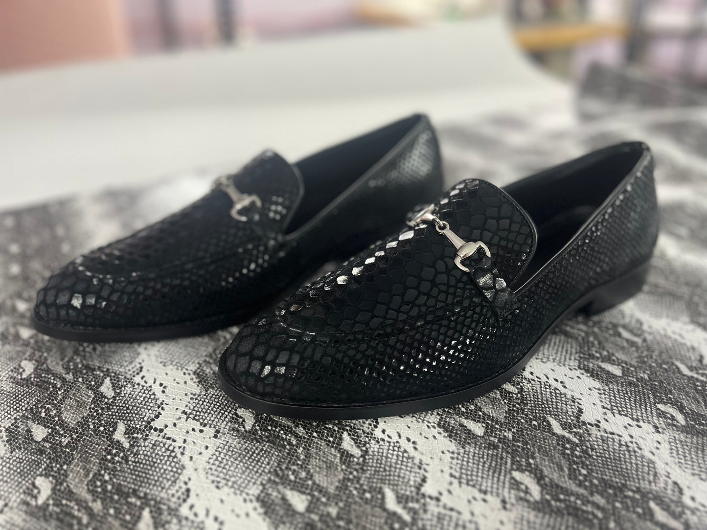 Premium Snake Foil Slip Ons