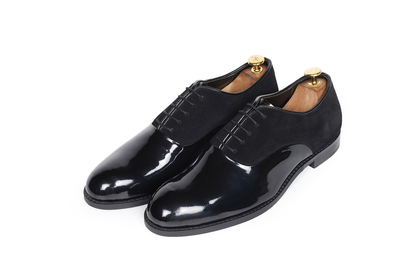 ITALIAN PATENT SUEDE OXFORDS