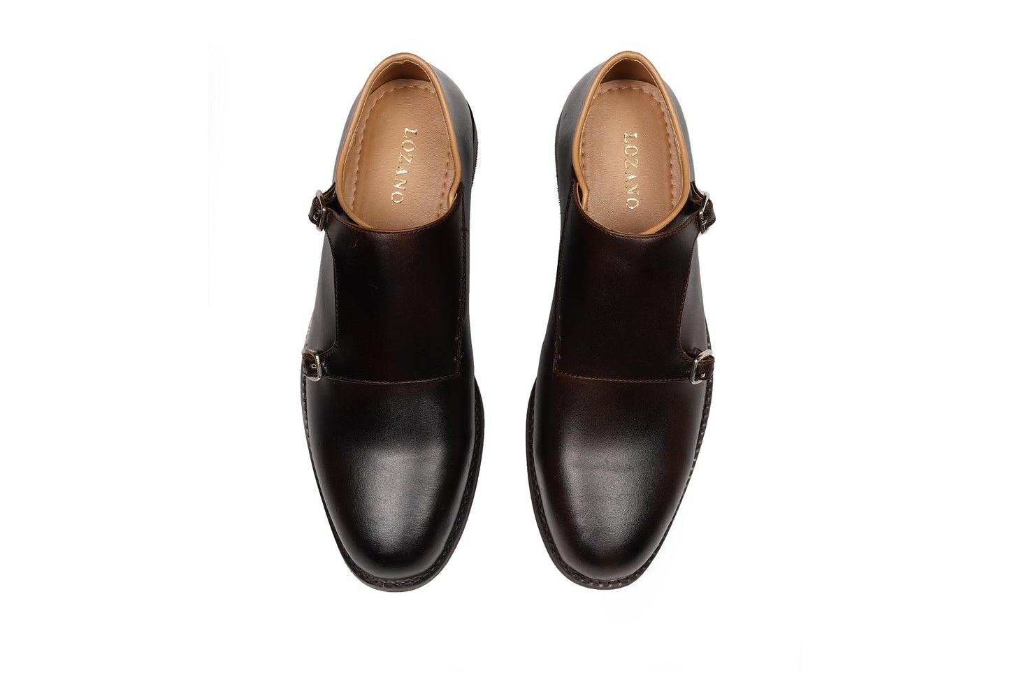 DOUBLE MONK STRAPS - BROWN