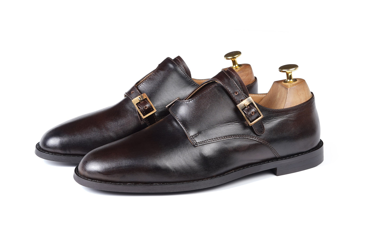 SIGNATURE MONK STRAPS - BROWN