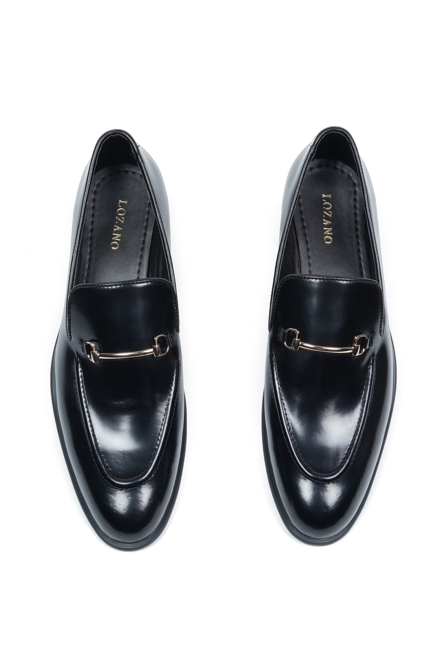 SMOOTH LEATHER SLIP ONS - BLACK