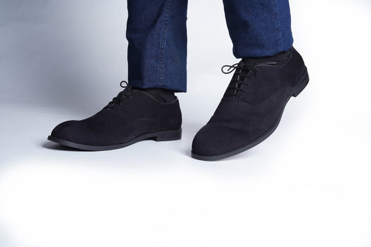 ITALIAN SUEDE OXFRODS - BLACK