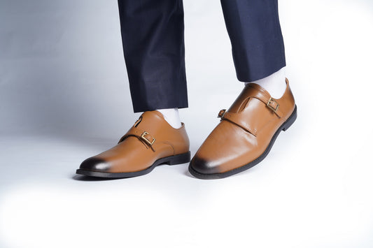 SIGNATURE MONK STRAPS - TAN