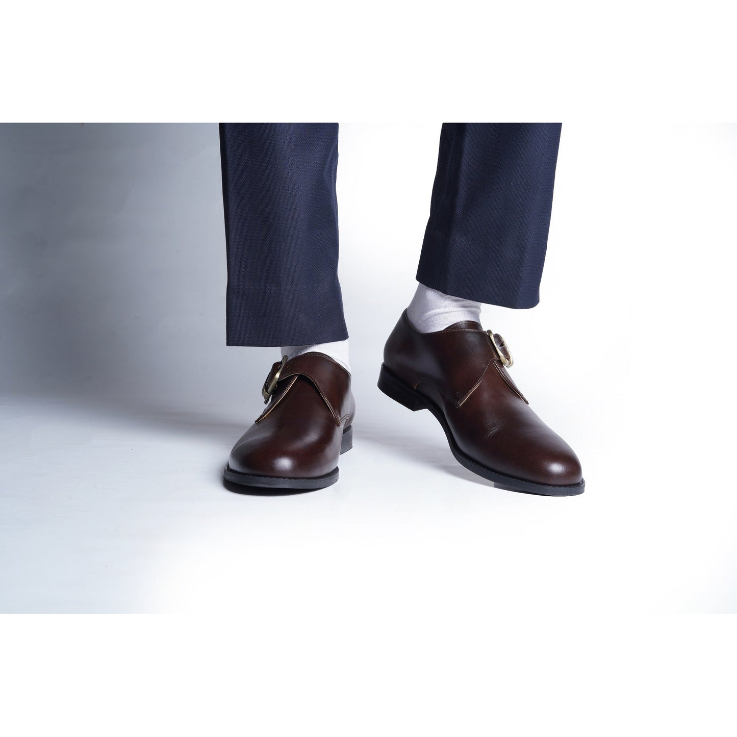 SINGLE MONK STRAPS - BROWN