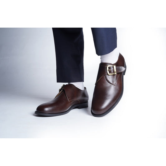 SINGLE MONK STRAPS - BROWN