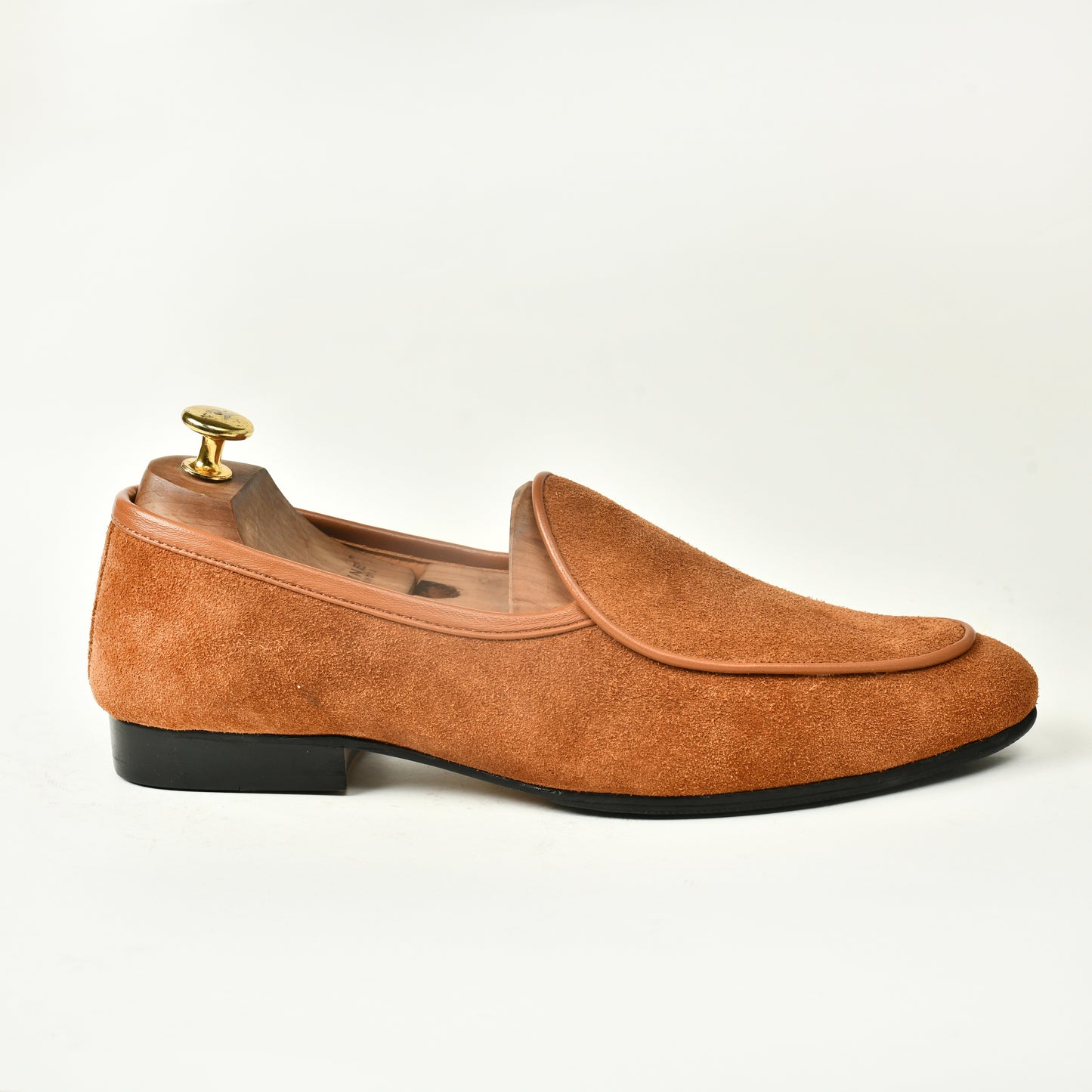 Belgian Suede Loafers - Tan