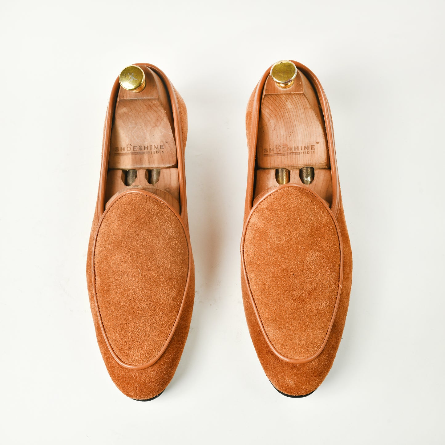 Belgian Suede Loafers - Tan