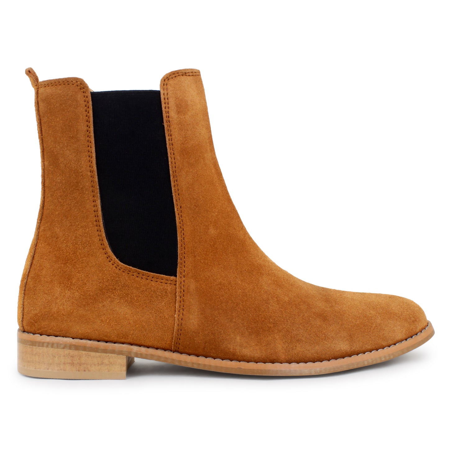Italian Suede Leather Boots - Tan