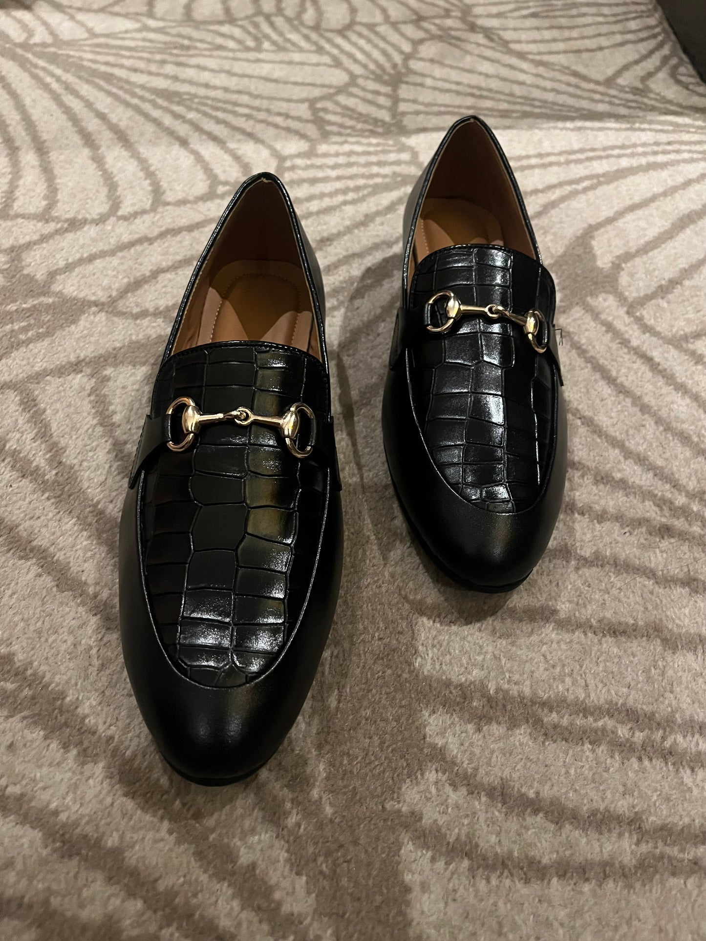 Premium Croco Leather Slip Ons