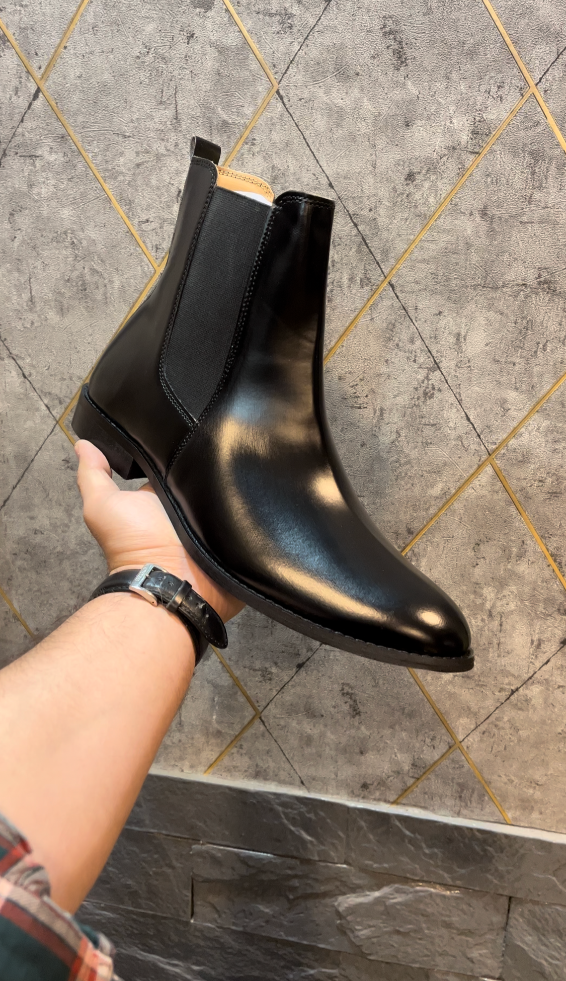 Chelsea boots patent sales leather