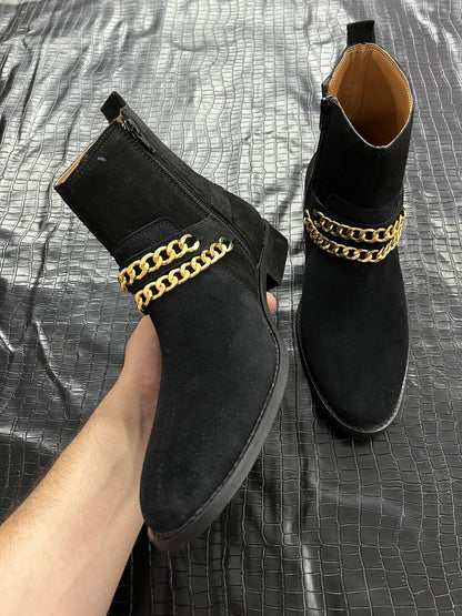 PREMIUM HARNESS DOUBLE CHAIN BOOTS