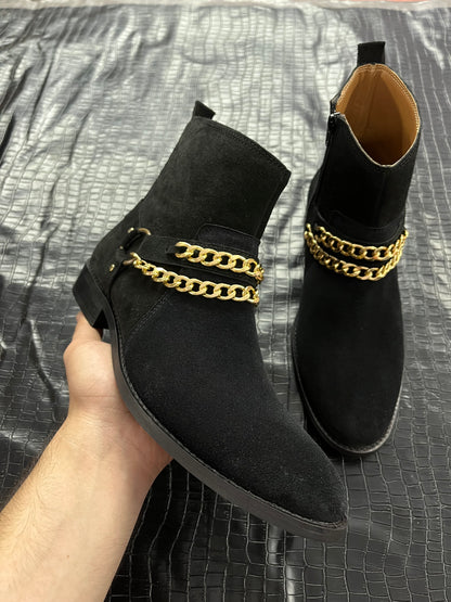 PREMIUM HARNESS DOUBLE CHAIN BOOTS