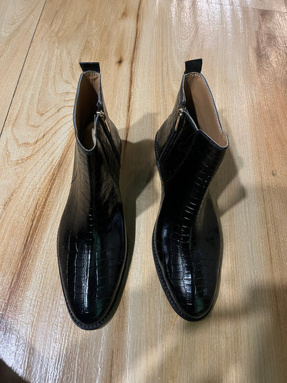 PREMIUM CROCO BOOTS / CUBAN HEEL