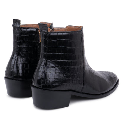PREMIUM CROCO BOOTS / CUBAN HEEL