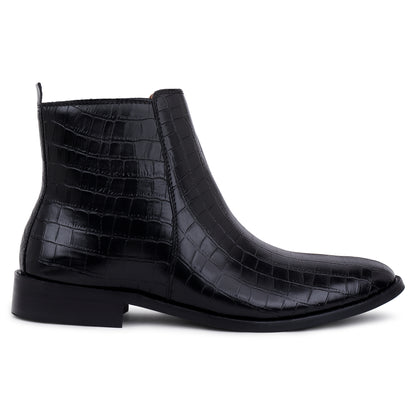 Premium Croco Boots / Zip Fastening