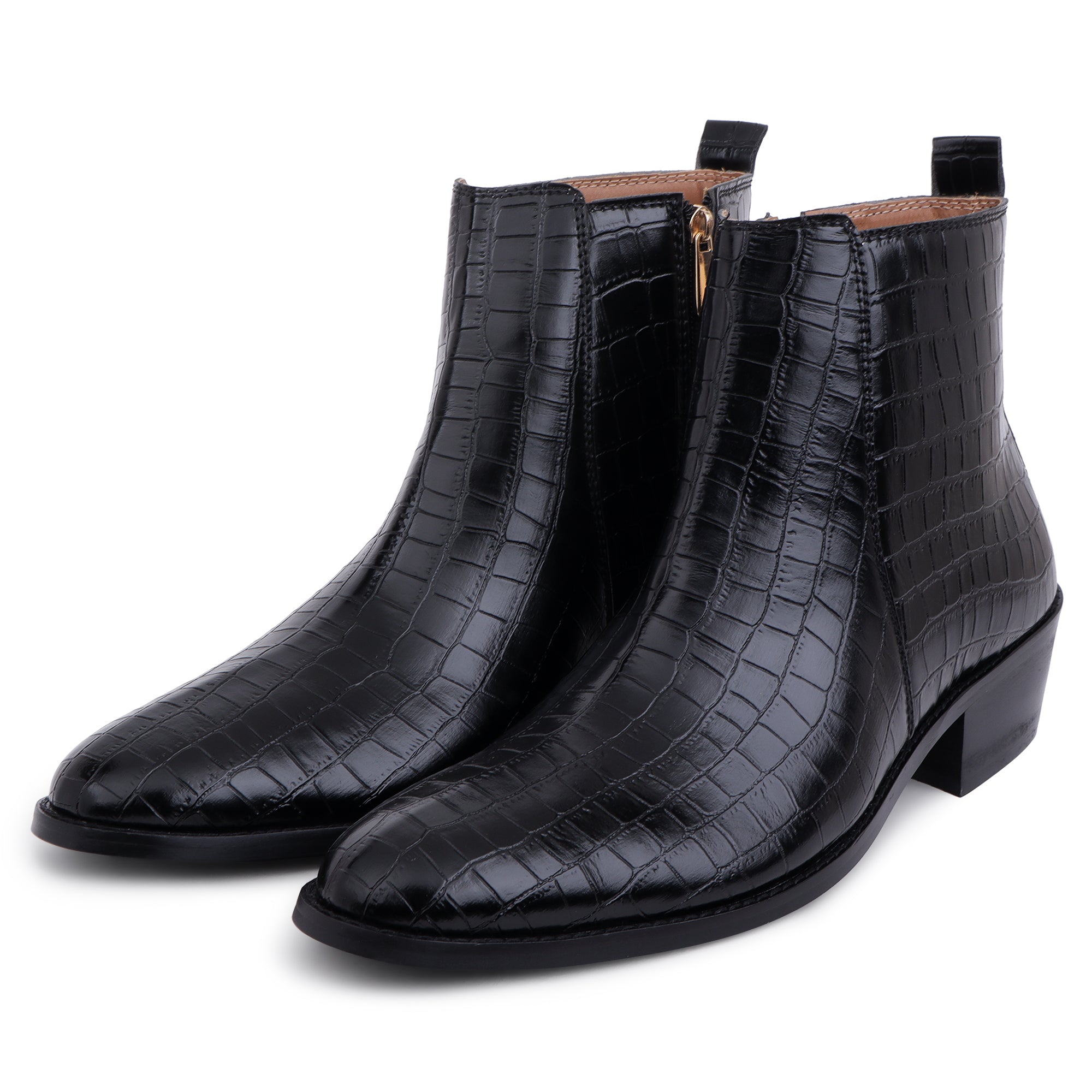 PREMIUM CROCO BOOTS / CUBAN HEEL – Lozano