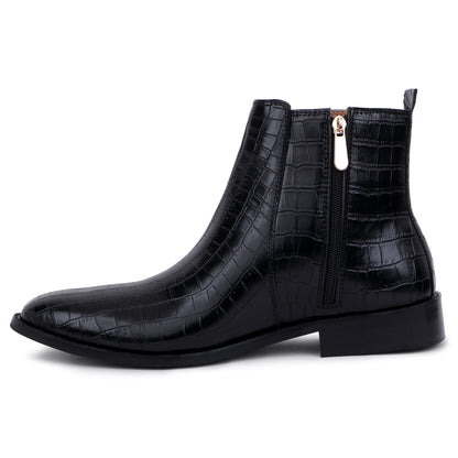 Premium Croco Boots / Zip Fastening