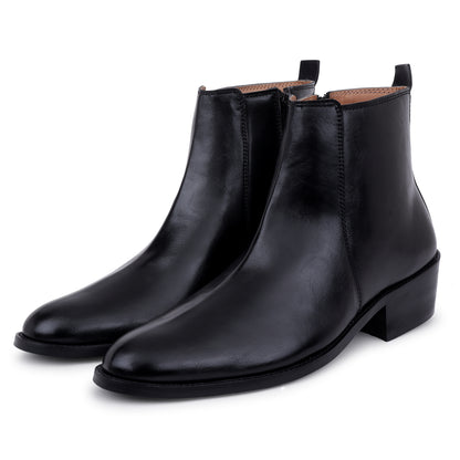 Classic Leather Chelsea Boots ( CUBAN HEEL )