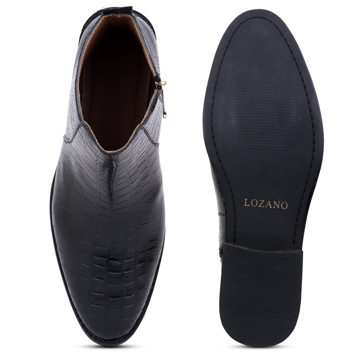 Premium Croco Boots / Zip Fastening