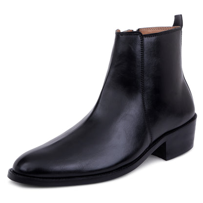 Classic Leather Chelsea Boots ( CUBAN HEEL )