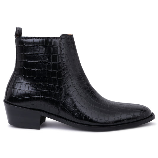 PREMIUM CROCO BOOTS / CUBAN HEEL