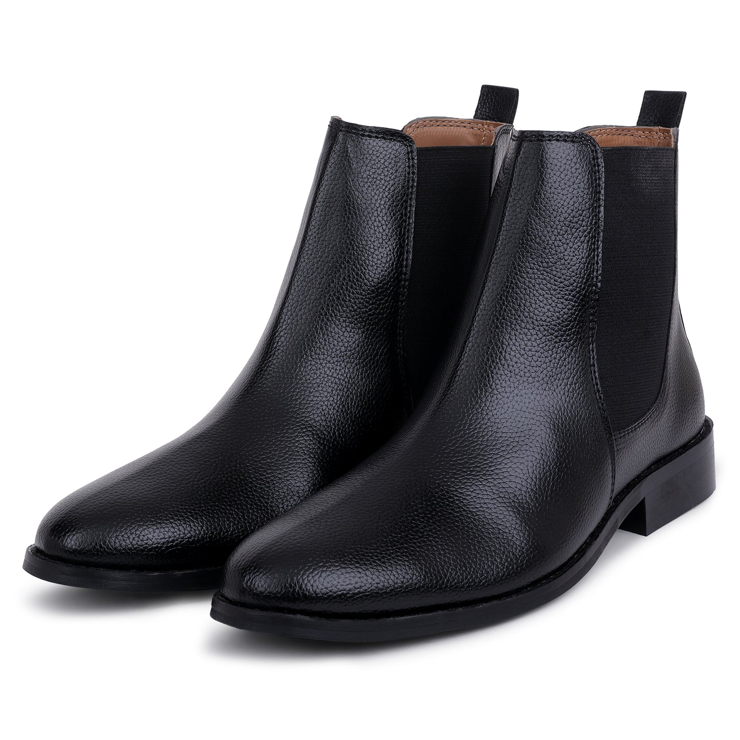 Carlo Boots in Milled Leather - Black