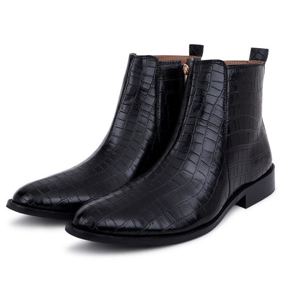 Premium Croco Boots / Zip Fastening