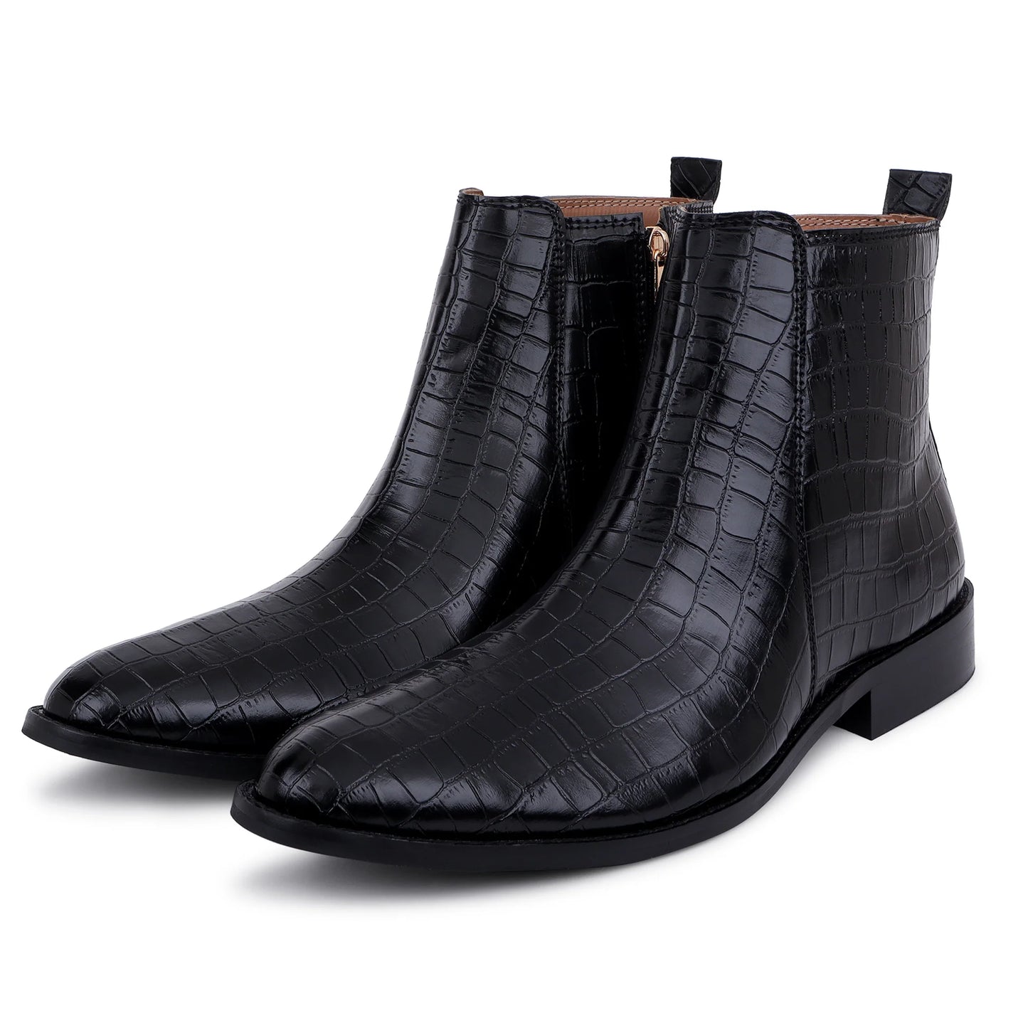 Premium Croco Boots / Zip Fastening