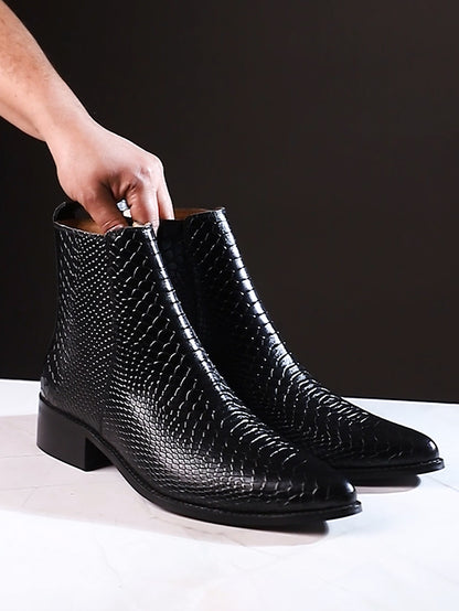 Conda Leather Boots / Pointed Toe