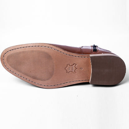 Tan Godin Boots with Zip
