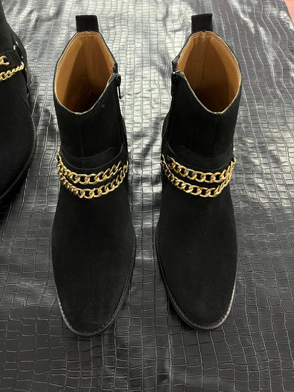 PREMIUM HARNESS DOUBLE CHAIN BOOTS