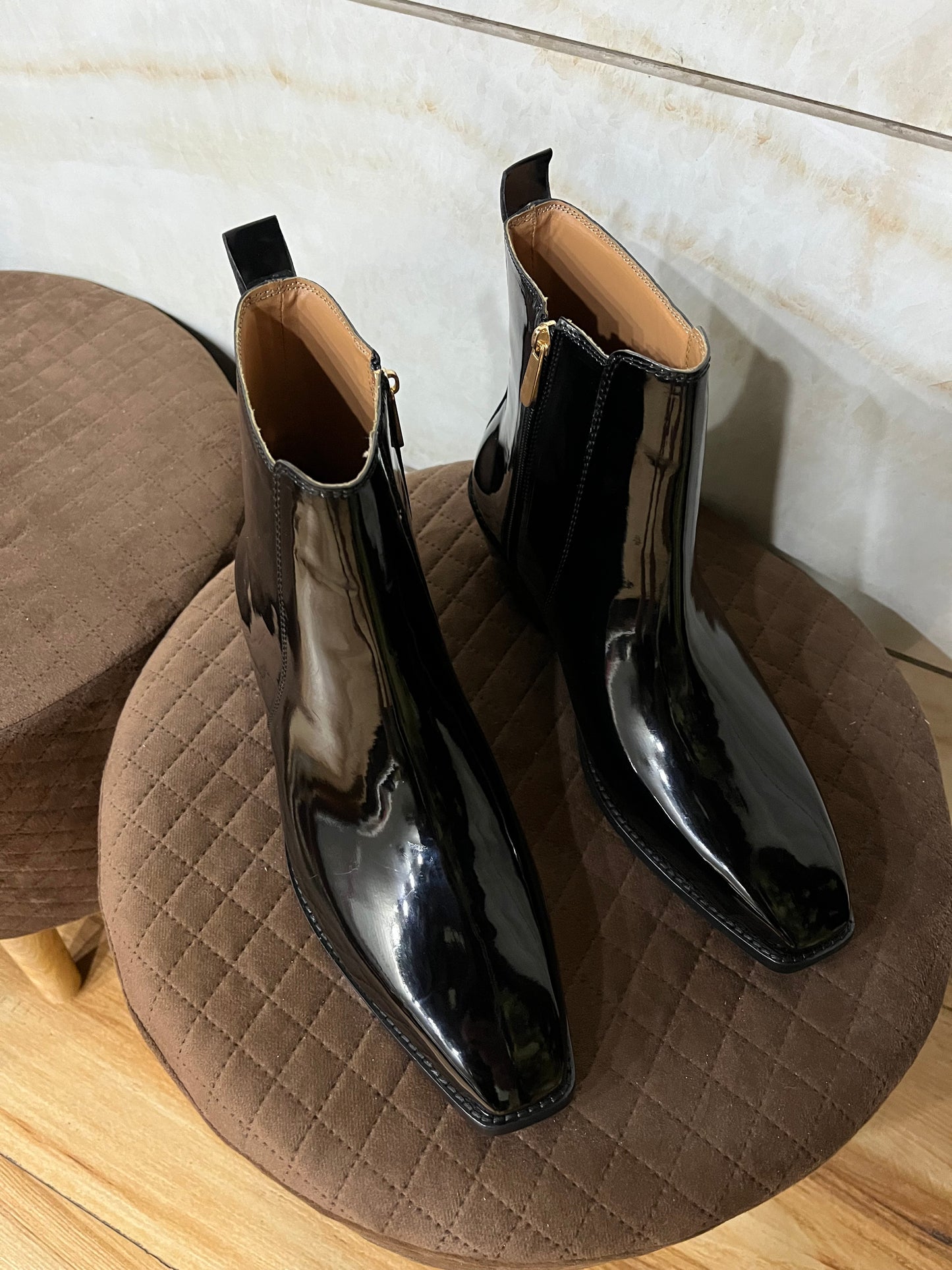 Italian Cut Patent Boots