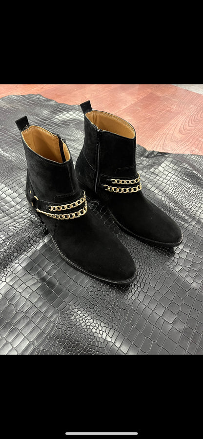 PREMIUM HARNESS DOUBLE CHAIN BOOTS