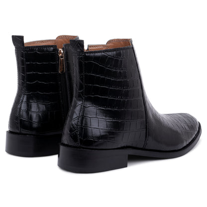 Premium Croco Boots / Zip Fastening