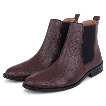 Carlo Boots in Milled Leather - Brown
