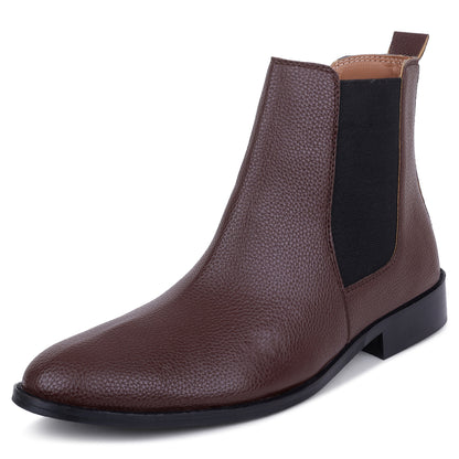 Carlo Boots in Milled Leather - Brown
