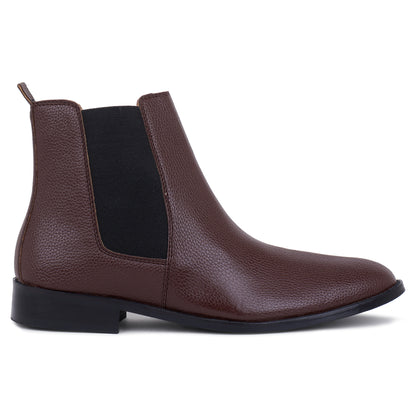 Carlo Boots in Milled Leather - Brown